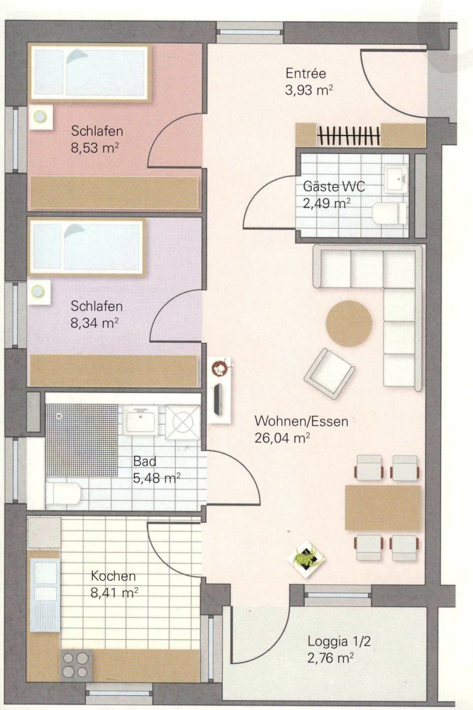 Grundriss - Wohnung 2. OG.